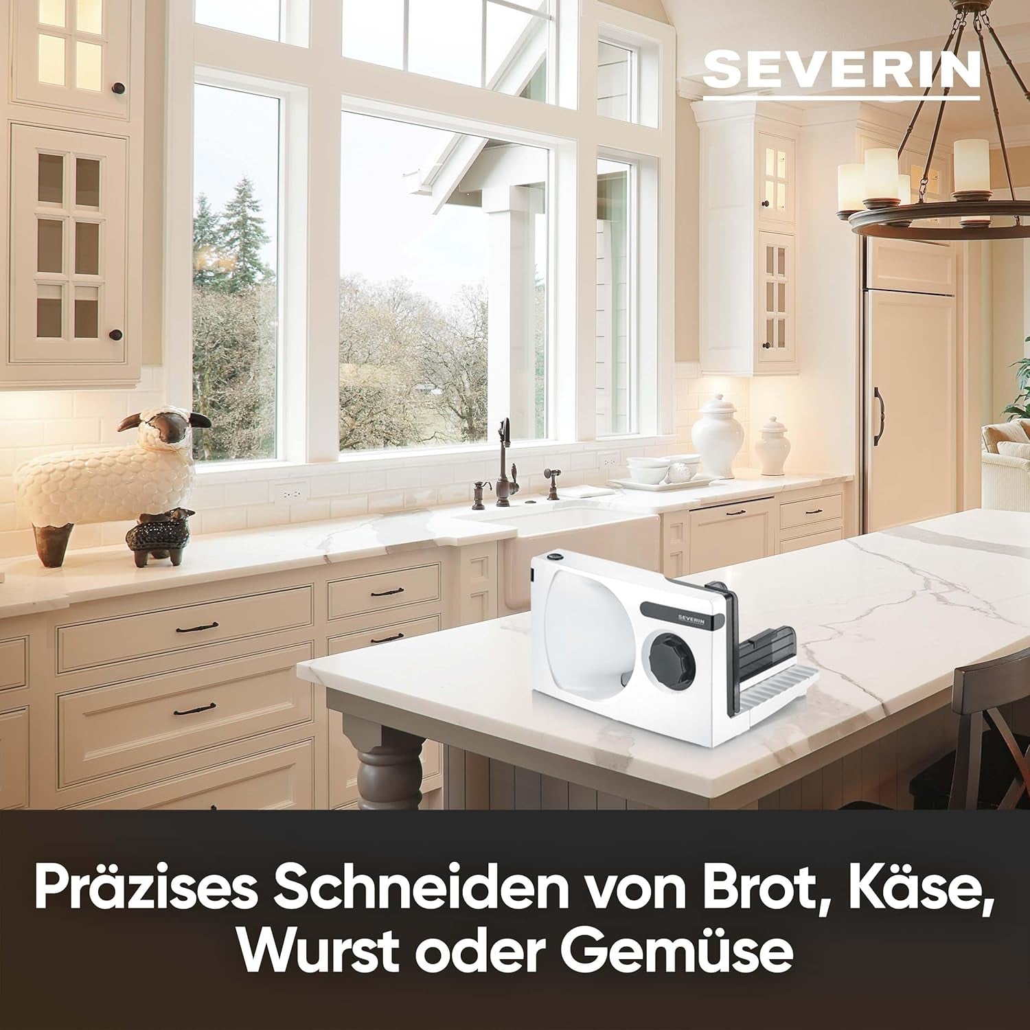 SEVERIN Affettatrice multifunzionale per pane, salsicce o formaggio grattugiato e affettatrici Naty Shop