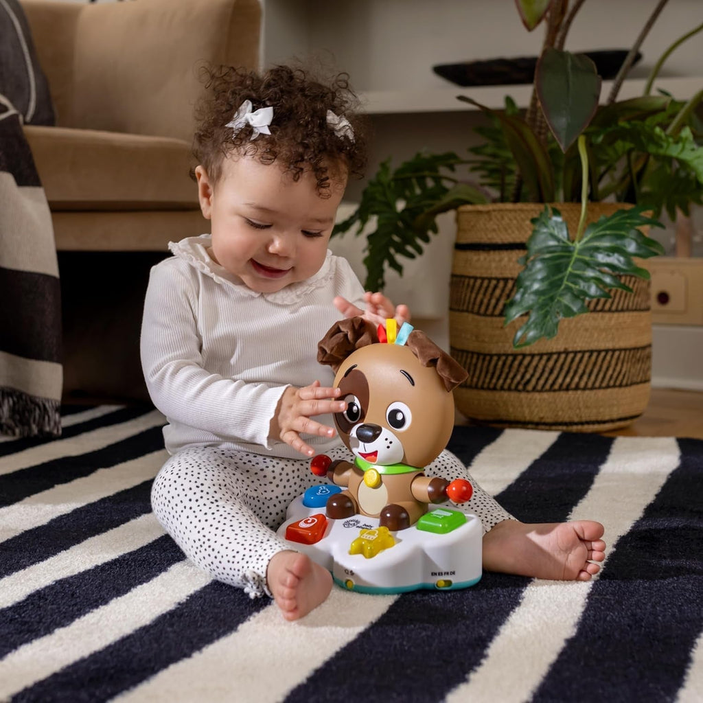 Baby Einstein, Jucărie de învățare muzicală Drum & Learn Dean - Jucărie multisenzorială pentru copii, 2 moduri de joc, culori, forme și instrumente, 50+ sunete, de la 6 luni Jucarii Bebe Naty Shop