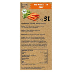 Succo di carota biologico - A base di carote tedesche e olandesi, 3 litri Bevande analcoliche Naty Shop