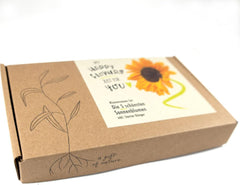 Blumensamen-Geschenkset MY HAPPY FLOWERS - Geschenkbox Mit Den 5 Schönsten Sonnenblumensorten - Reicht Für 50 Blumen