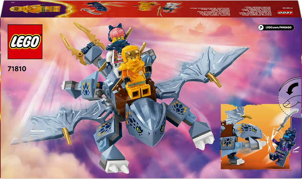 LEGO NINJAGO Riyu Il Baby Drago Drago Giocattolo con 3 mini personaggi Ninja costruibile Giocattolo per ragazzi e ragazze di 6 anni Regalo ricco di azione per bambini 71810 Set da costruzione Besuche den LEGO-Store