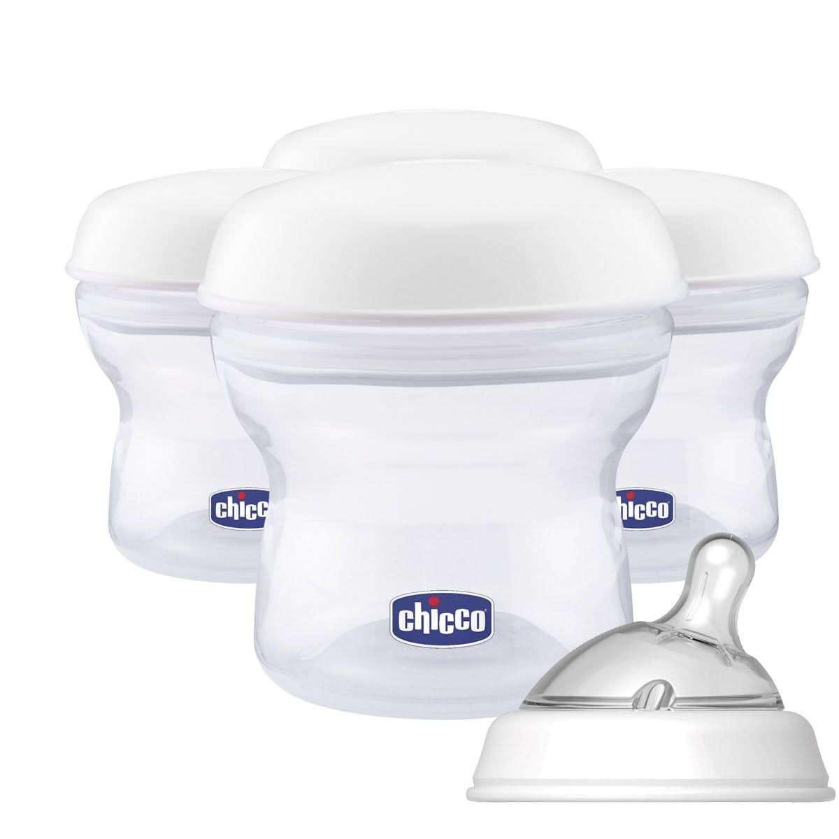 Contenitore per la conservazione del latte Chicco Step up Nuovo Compreso di tettarella in silicone Accessori Alimentazione e Allattamento Bebe Naty Shop