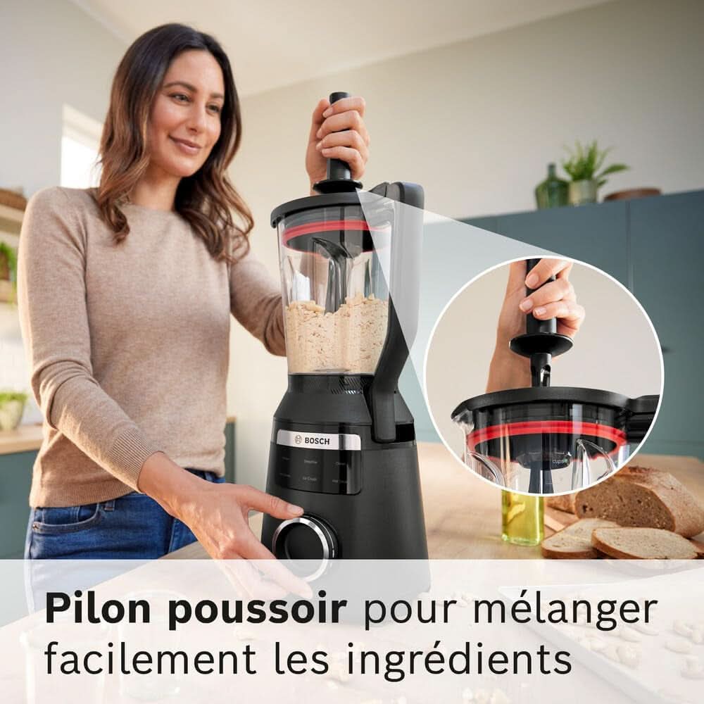 Vitapower Stabmixer, Serie 6, 1.800 W, 6 Programme, Prospeed Klingen, Tritan™-Krug, Schwarz, MMB6652B Bucatarie Naty Shop