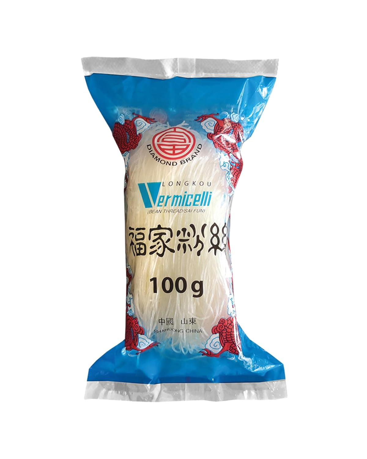 Tagliatelle di vetro DIAMOND, tagliatelle di vetro lunghe, naturalmente vegane e senza glutine - 1 x 100 g