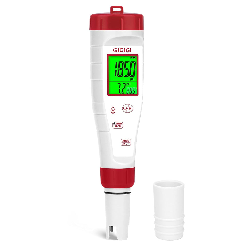 pHmetro per acqua idroponica, tester digitale per pH dell'acqua, tester TDS, test EC PPM per nutrienti vegetali, conducibilità 4 in 1, penna pH per acqua potabile, DWC, piante d'appartamento