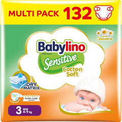 Pannolini per bambini sensibili, taglia 7, extra large plus (+15 kg), 14 pezzi