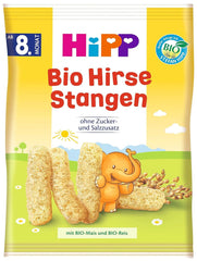Snack biologici Barrette di miglio Hipp, confezione da 7 (7 x 30 g) Mamma e bambino Naty Shop 7 x 30 grammi Bastoncini di miglio