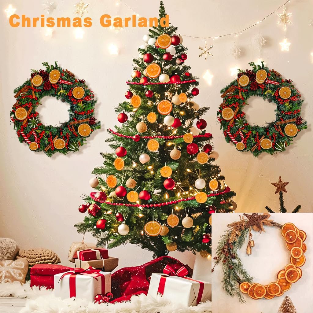 Felii de portocale uscate, 250g Felii de portocale naturale Decorațiuni uscate, felii de portocale deshidratate pentru decorațiuni de Crăciun, coroană de Advent, săpun, felii de fructe Produse deshidratate Naty Shop