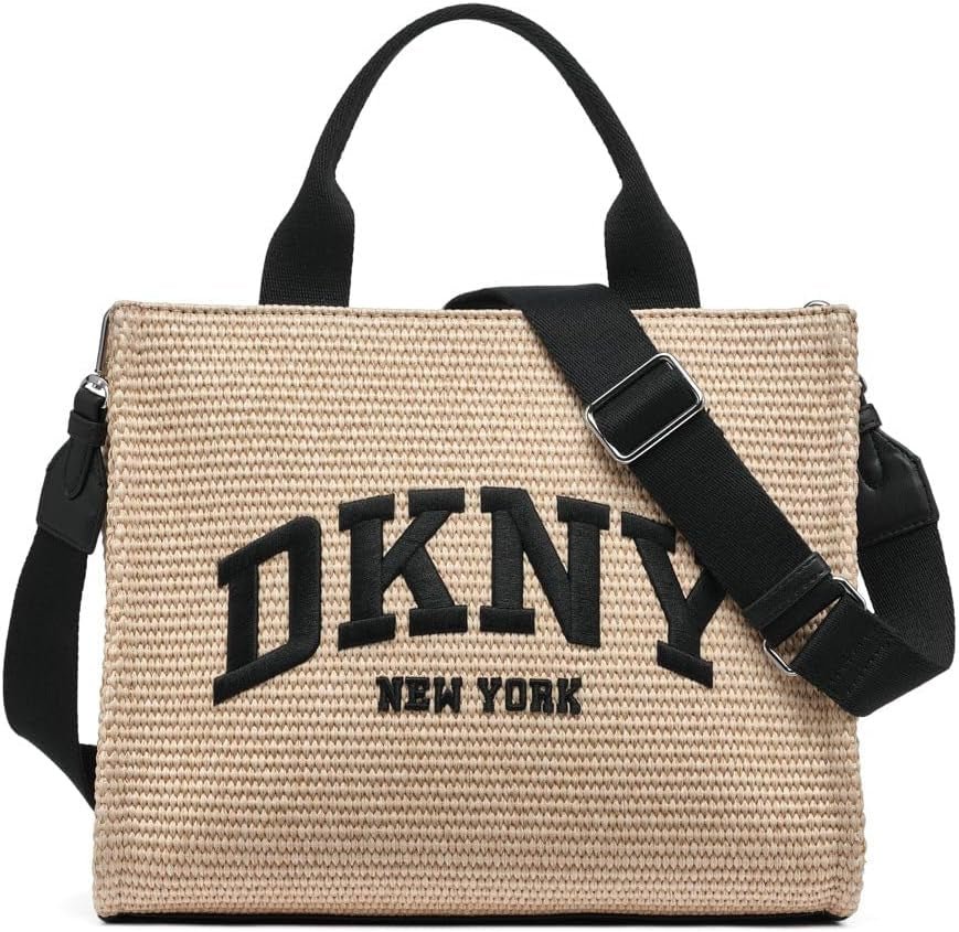 Femei DKNY Hadlee Md Tote Genti Femei Naty Shop Natural/negru
