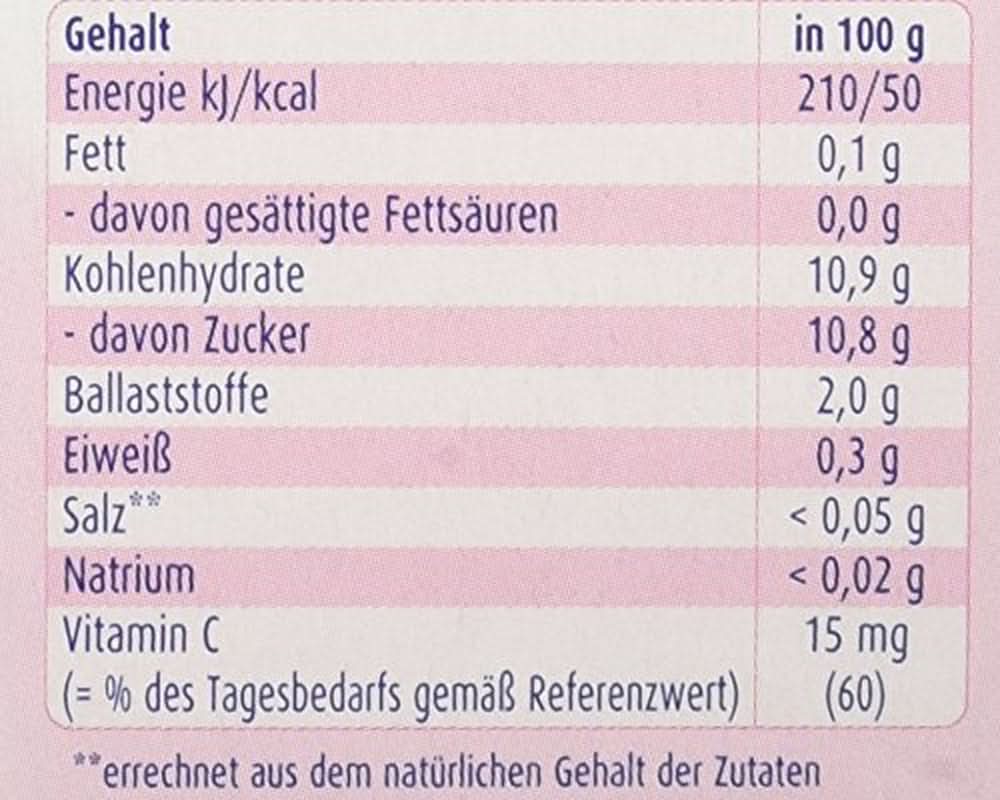 Fructe fine, zmeură în piure de măr-pere, pachet de 6 (6 x 4 x 100 g) Mama si Copilul Naty Shop