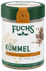 Fuchs Gewürze - Kümmel gemahlen - klassisches Gewürze für daftige Gerichte wie Chili con Carne - ingredienti naturali - 55 g in wiederverwendbarer, recyclebarer Dose
