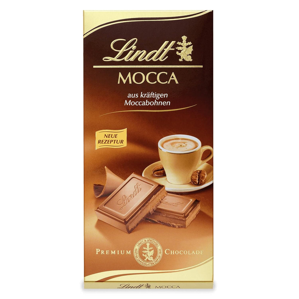 Lindt Mocha Cioccolato | Compressa 100g | Cioccolato al latte con ricchi chicchi di moka | Tavoletta di cioccolato | Regalo al cioccolato, 100 g (confezione da 6)