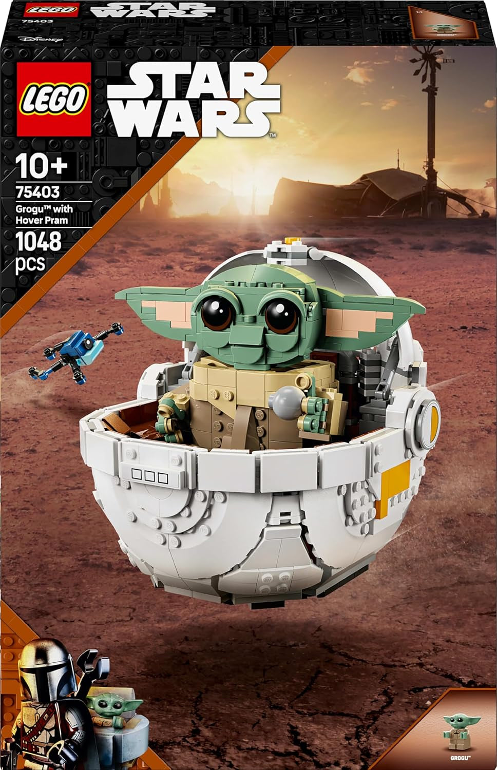 LEGO Star Wars 75403 Grogu nella sua culla del repulsore mandaloriano - Minifigure da collezione - Modello da costruire, giocare ed esporre - Decorazioni per la casa - Regalo per ragazzi e ragazze dai 10 anni in su Set di costruzione Besuche den LEGO-Store