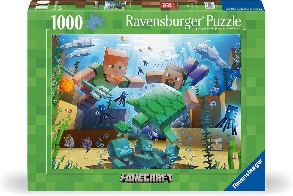 Ravensburger Puzzle 12000421 - Mozaic Minecraft - 1000 piese Puzzle Minecraft pentru adulți și copii de peste 14 ani Puzzle Naty Shop