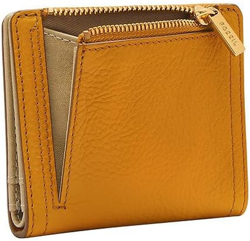 Fossil Ladies Logan Yellow Leather Bifold Wallet, SL7829763 Portofel Femei Naty Shop