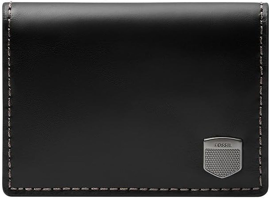 Fossil pentru bărbați Hayes Card Case Bifold Portofel Barbati Naty Shop Negru mat