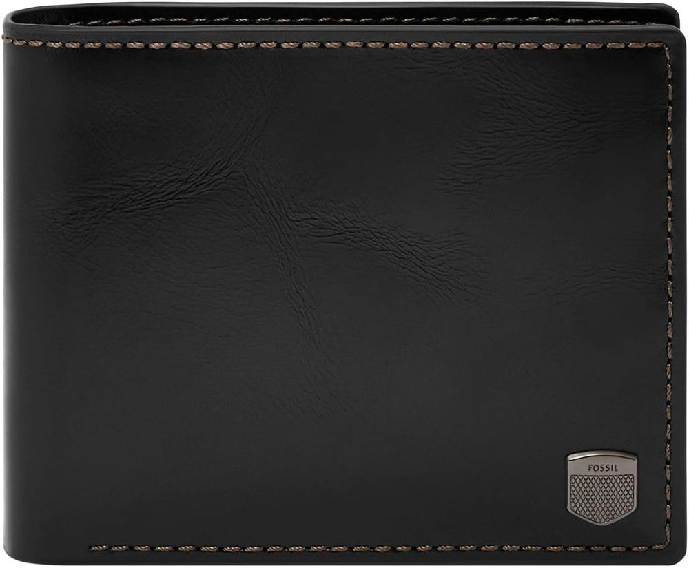 Fossil pentru bărbați Hayes Card Case Bifold Portofel Barbati Naty Shop Negru închis