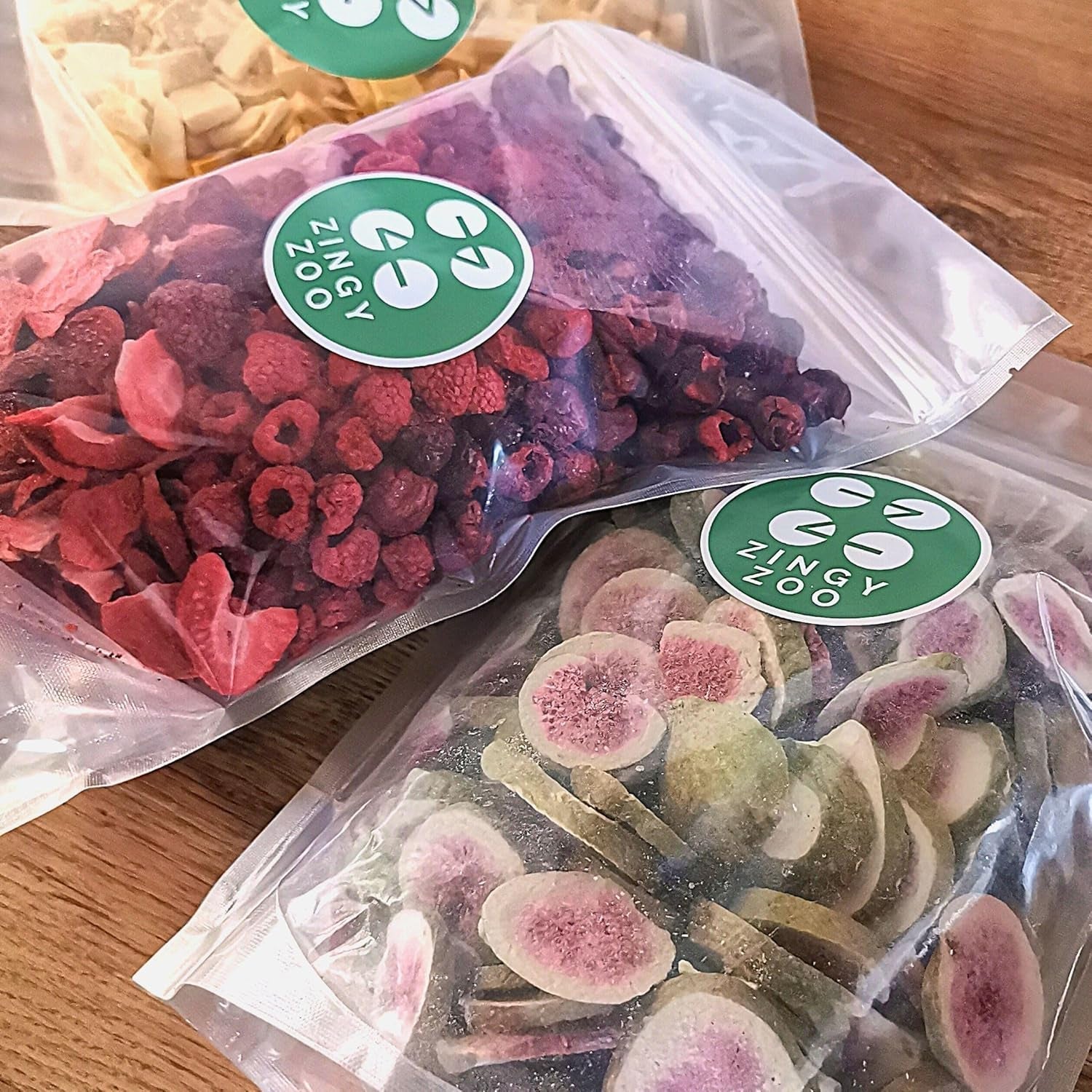 Freeze Dried Fruit Red Fruit Mix | XL 300g Freeze Dried Strawberries Raspberries Sour Cherries Dried Fruit Mix | Freeze Dried Fruit Strawberry Raspberry Sour Cherry | ZingyZoo Produse deshidratate Naty Shop