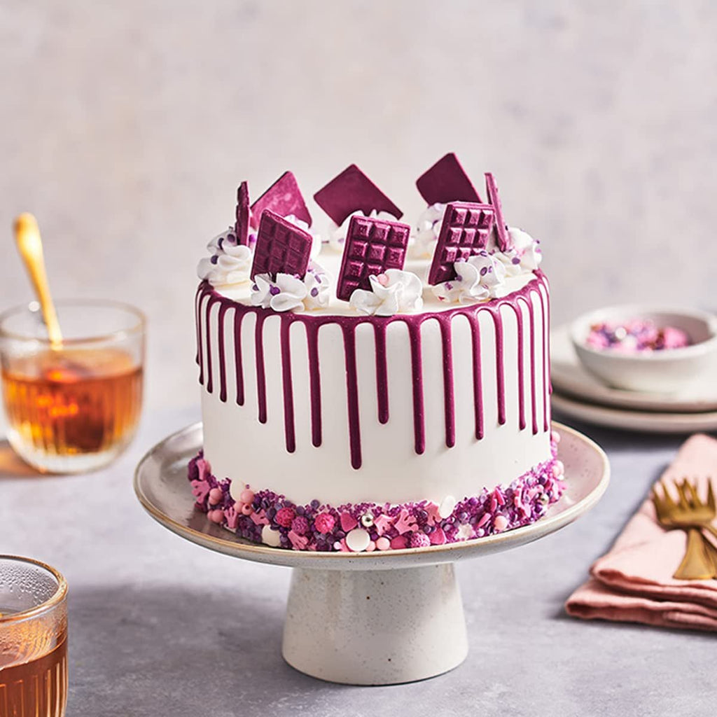 FunCakes Choco Drip Royal Purple (violet): Aromă delicioasă, Ușor de folosit, Perfect pentru prăjituri cu picurare, Aromă de ciocolată cu picurare. Pachet resigilabil 180 g. Pasta de zahar Naty Shop