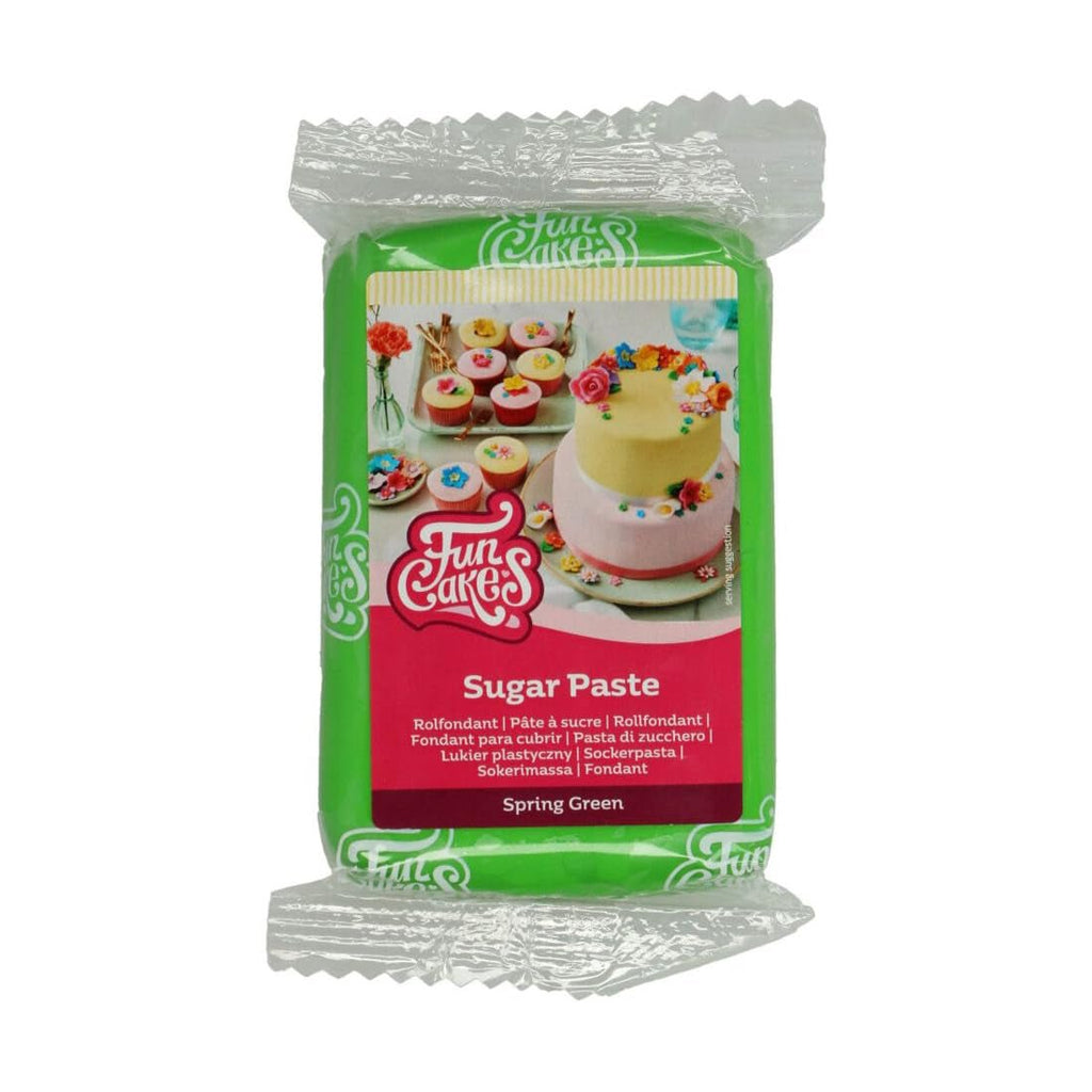 FunCakes fondant rulat Spring Green: Ușor de folosit, neted, flexibil, moale și pliabil, perfect pentru decorarea torturilor, halal, kosher și fără gluten, 250 g Pasta de zahar Naty Shop Default Title