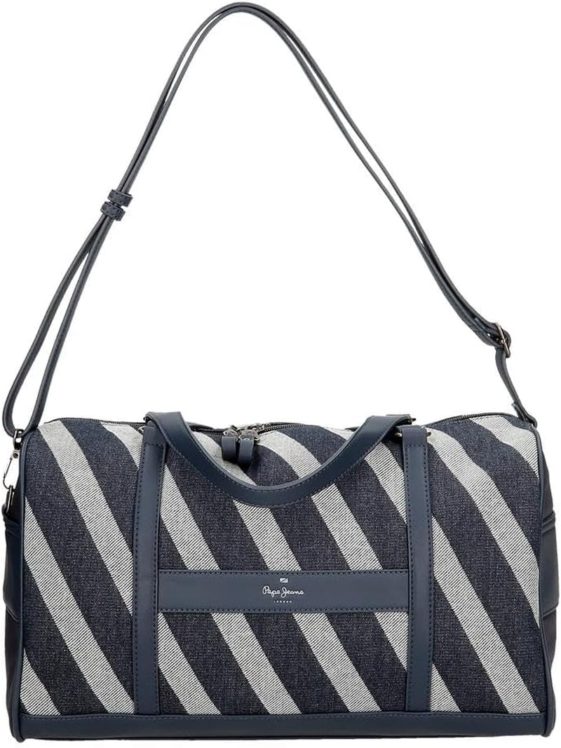 Geantă de voiaj Pepe Jeans Celine, albastru, 40 x 25 x 20 cm, poliester, cu detalii din imitație de piele, 20 l, de Joumma Bags, albastru, geantă de voiaj Bagaje și echipament de călătorie Naty Shop