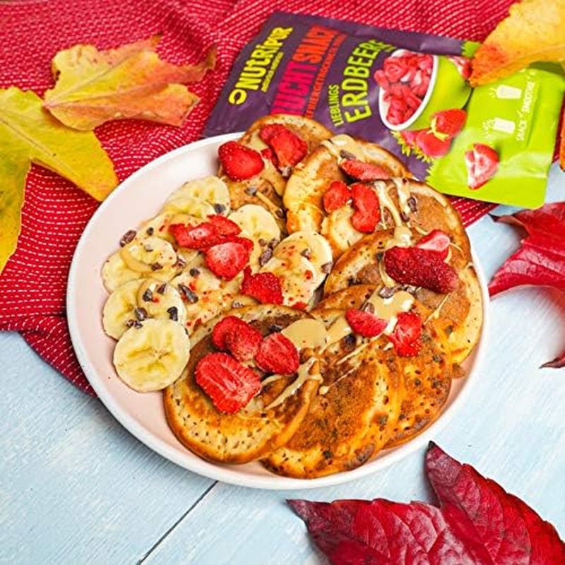 Gustare de fructe organice pentru copii: 6x15g căpșuni organice liofilizate - Fructe liofilizate - Fructe uscate - Little rascals de la NutriPur Produse deshidratate Naty Shop