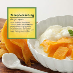 Howa mango uscat - fructe uscate în calitate organică, naturale și nesulfurate - ideal pentru gătit, copt sau ca o gustare sănătoasă - felii de mango - fără zahăr - 1000 g Produse deshidratate Naty Shop