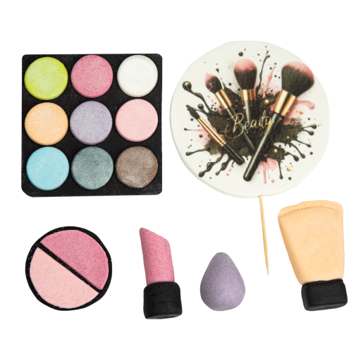 Set di 6 decorazioni commestibili, Trucco