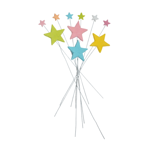 Set di 10 decorazioni commestibili, Stelle