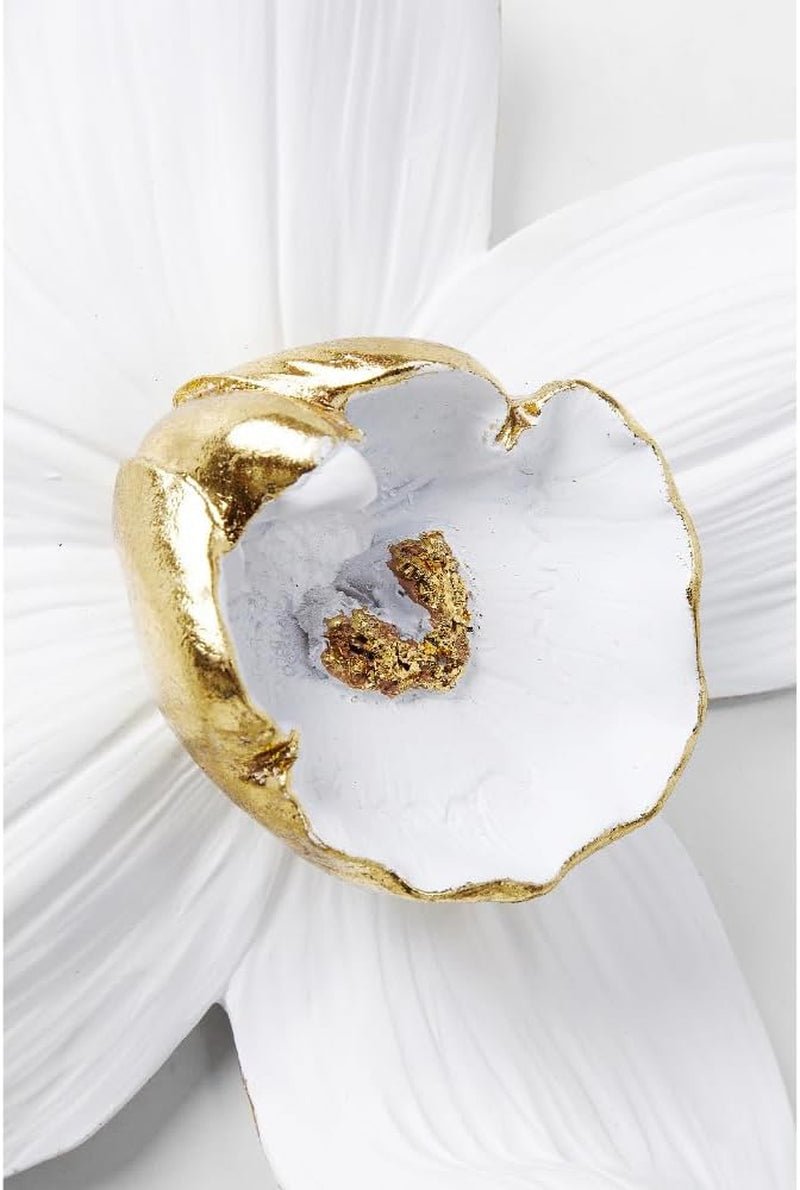 Kare Design decor de perete Orhidee, alb, XL, decor de perete, aspect floare de orhidee, handmade, 25x24x7 cm (h/w/d) Statuete si sculpturi Naty Shop