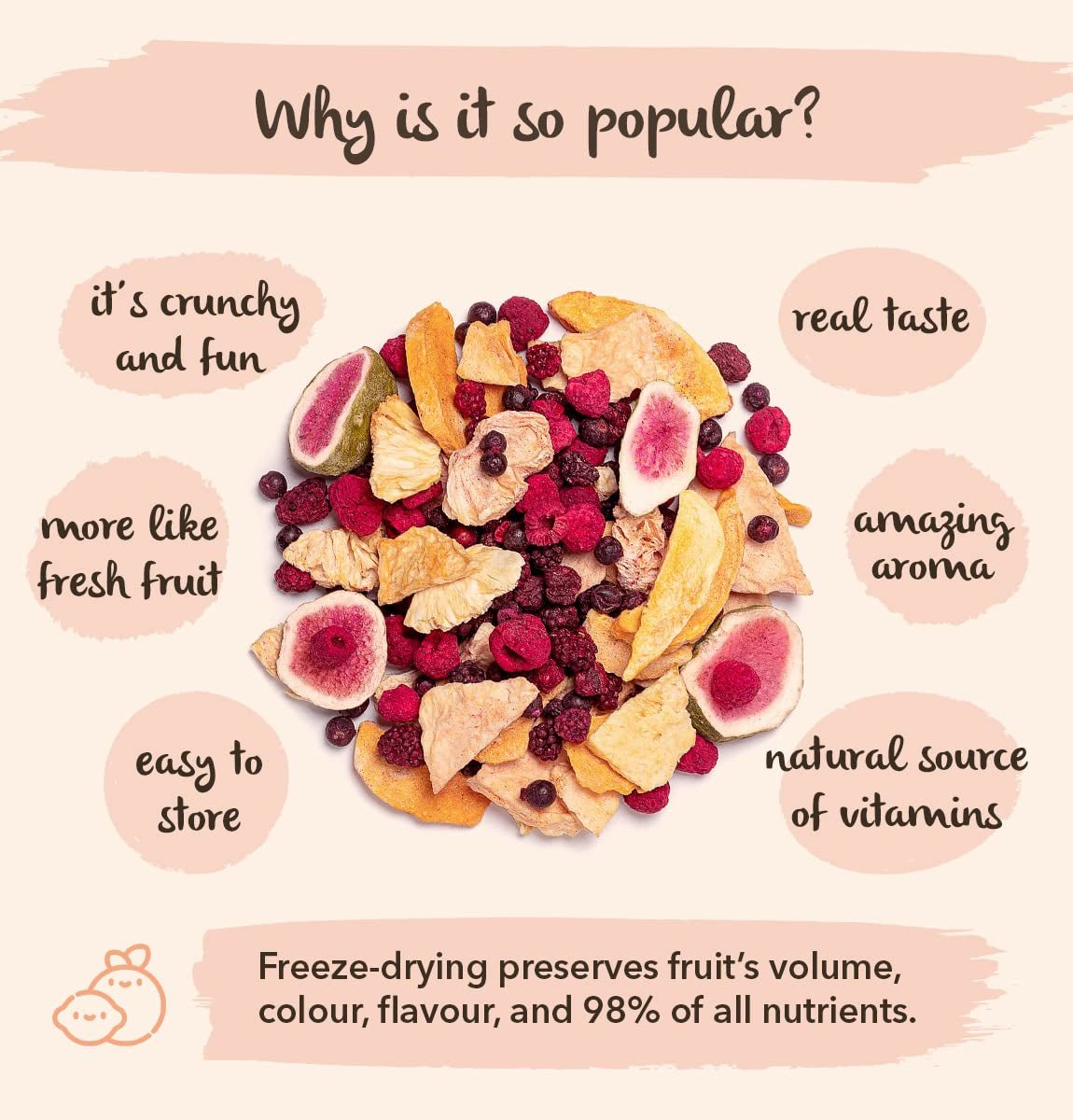 Mure sălbatice BRIX | Mure sălbatice naturale, uscate 95 g | Premiul Great Taste pentru fructe de pădure uscate | Fără OMG, fără gluten, vegan, vitamine reținute Produse deshidratate Naty Shop