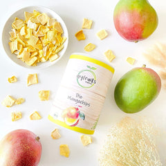 myfruits mango organic, fructe liofilizate, 300g, chipsuri de fructe, fără aditivi, 100% mango, fructe liofilizate și uscate pentru muesli sau gustări... Produse deshidratate Naty Shop