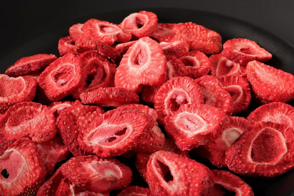 Mynatura felii de căpșuni liofilizate I legume I natural I fructe uscate I fructe I - ușor uscate (1 x 350g) Produse deshidratate Naty Shop