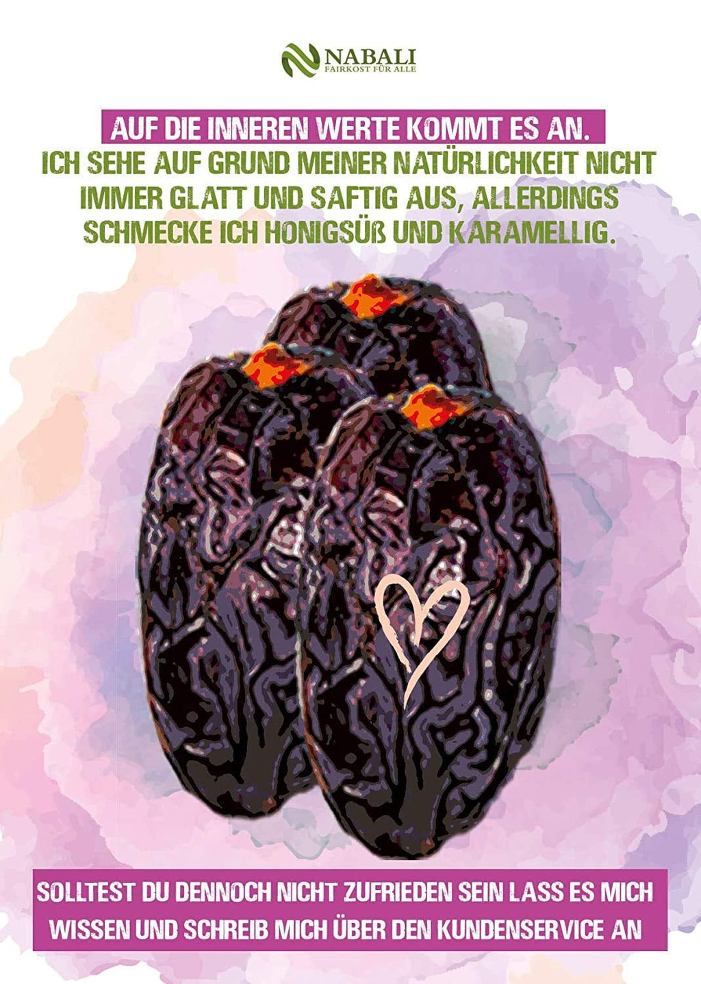 NABALI FAIRKOST 2KG Medjool - Curmale Medjoul Delight Calitate I 100% natural aromat proaspăt și vegan I Curmale Medjool fără conservanți dulci ca mierea și caramelizate (2KG) Produse deshidratate Naty Shop