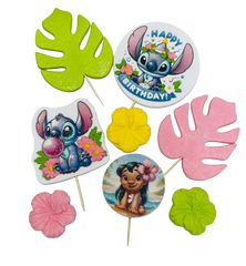 Set 8 decorazioni commestibili per torte – Colori vivaci per feste
