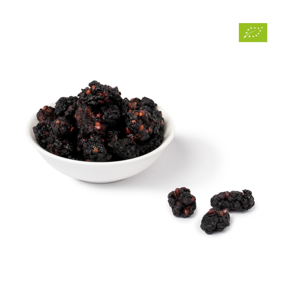 PAKKA - Mure negre organice, uscate la soare 1kg, Fair foarte lipicios, suculent dulce și acru King Shotut mure direct de la fermierii mici din Samarkand în Uzbekistan, vegan, pachet de familie 1000g Produse deshidratate Naty Shop