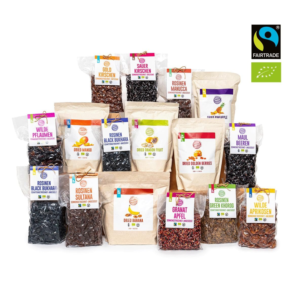 PAKKA - Organic Fairtrade Black Beauty Raisins 600gr, struguri organici, fără semințe, negri, uscați la soare, fără ulei, deci lipicioși, nesulfurați, direct de la micii fermieri din Samarkand în Uzbekistan Produse deshidratate Naty Shop