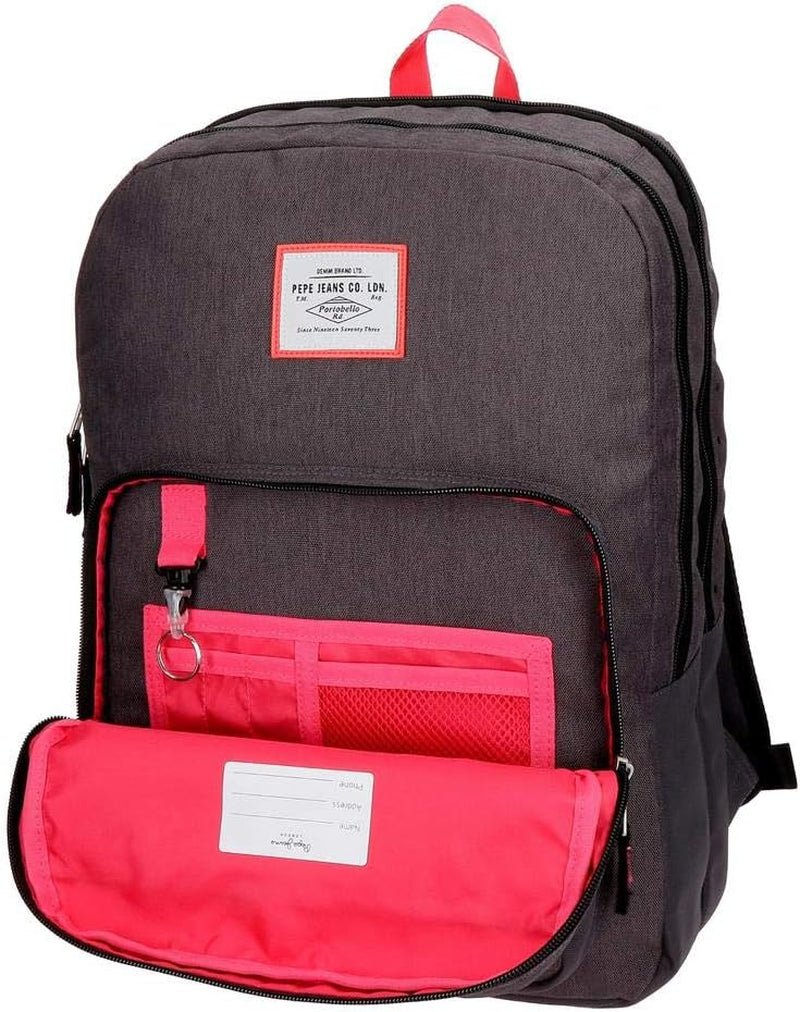 Pepe Jeans Molly rucsac cu două compartimente cu troler Gri 30.5x44x15 cms Poliester 20.13L Rucsacuri si ghiozdane premium Naty Shop