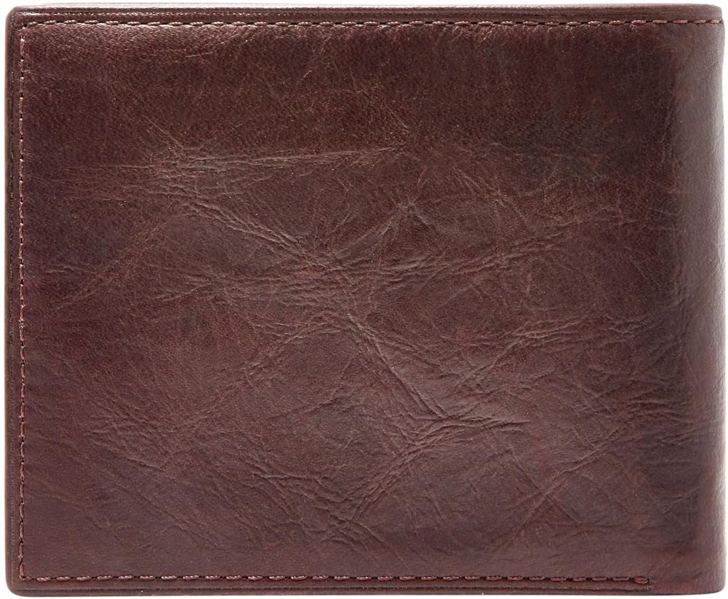 Portofel bifold din piele Ingram pentru bărbați Fossil 11,43 cm L x 1,905 cm l x 8,89 cm H Portofel Barbati Naty Shop