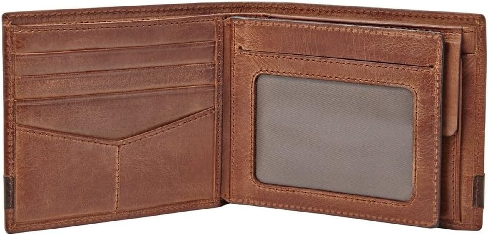 Portofel bifold din piele Quinn pentru bărbați Fossil 11,43 cm L x 2,54 cm l x 9,525 cm H Portofel Barbati Naty Shop