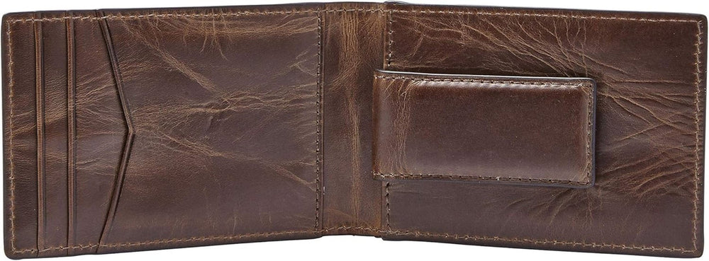 Portofel bifold Fossil Andrew din piele pentru bărbați 11,5 cm L x 1,9 cm l x 7,7 cm H Portofel Barbati Naty Shop