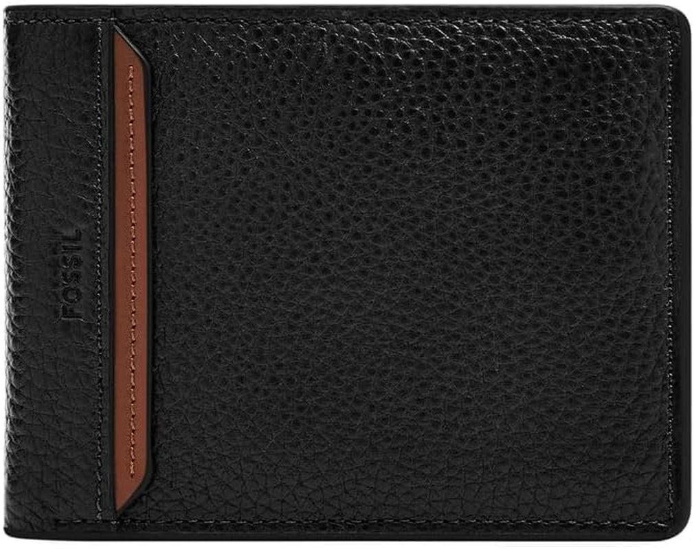 Portofel Fossil Huntington Bi-Fold pentru bărbați Portofel Barbati Naty Shop Negru S
