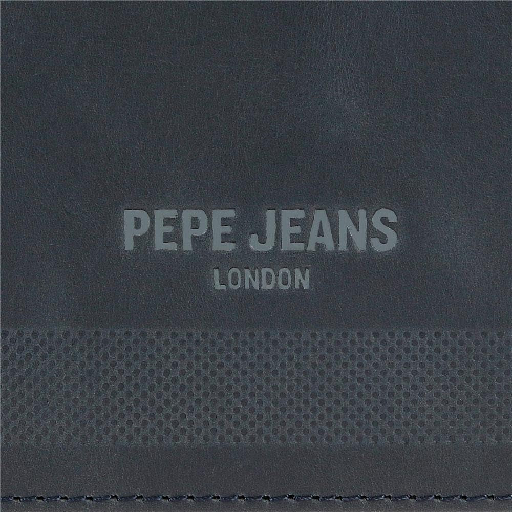 Portofel pentru bărbați Pepe Jeans, albastru, 11,5 x 8 x 1 cm, piele, protejat RFID, portofel cu buzunar pentru monede Portofel Barbati Naty Shop