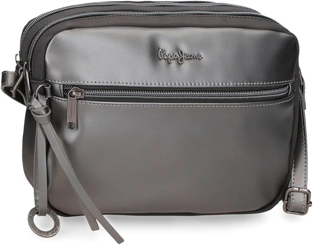 Portofel Pepe Jeans Ruby, poșetă, portofel, realizat din poliester și cu detalii din piele artificială. Compartimente, fermoare. De la Joumma Bags Portofel Femei Naty Shop Antracit Geantă de umăr dublă