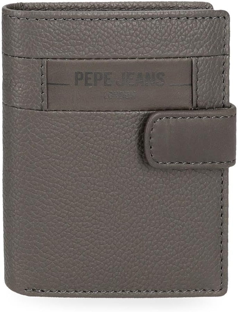 Portofele și portmonee Pepe Jeans Checkbox din piele de vacă, negru, maro, albastru și gri Portofel Barbati Naty Shop Gri Faceți clic pe Portofel