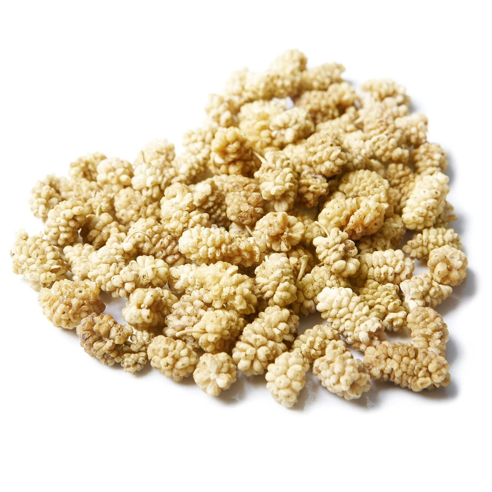 Premium Organic uscat (Raw Vegan) mure albe Morus Alba Mulberry Fruit - Fructe uscate fără adaos de zahăr din Turcia - Organic Raw White Mulberries Dried Fruit | PureRaw 200g Produse deshidratate Naty Shop