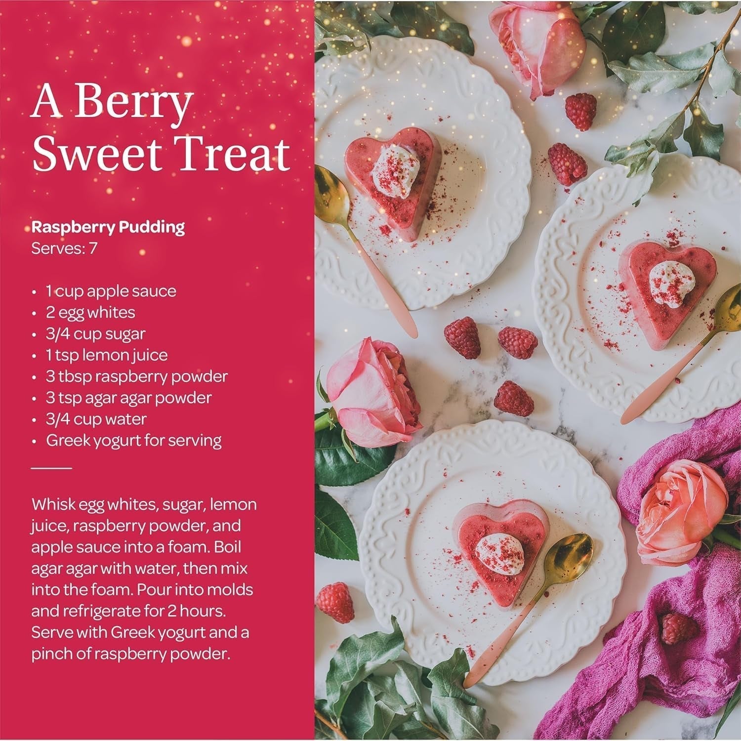 Pudră organică de zmeură, obținută din 100% zmeură întreagă, pulbere obținută din zmeură liofilizată, 171 g, din Europa, aprovizionare pentru 24 de zile, fără zahăr adăugat Produse deshidratate Naty Shop