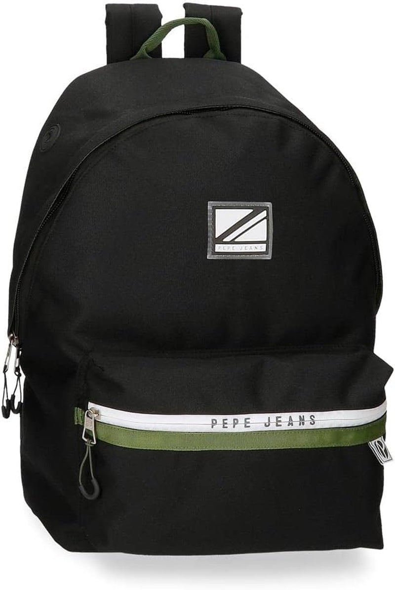 Rucsac Pepe Jeans Luca pentru laptop, compartiment dublu cu troler, 15.6 inch, negru, 31 x 44 x 15 cm, poliester 23.87 l, negru , Rucsac pentru laptop cu compartiment dublu și troler Bagaje și echipament de călătorie Naty Shop Rucsac 44