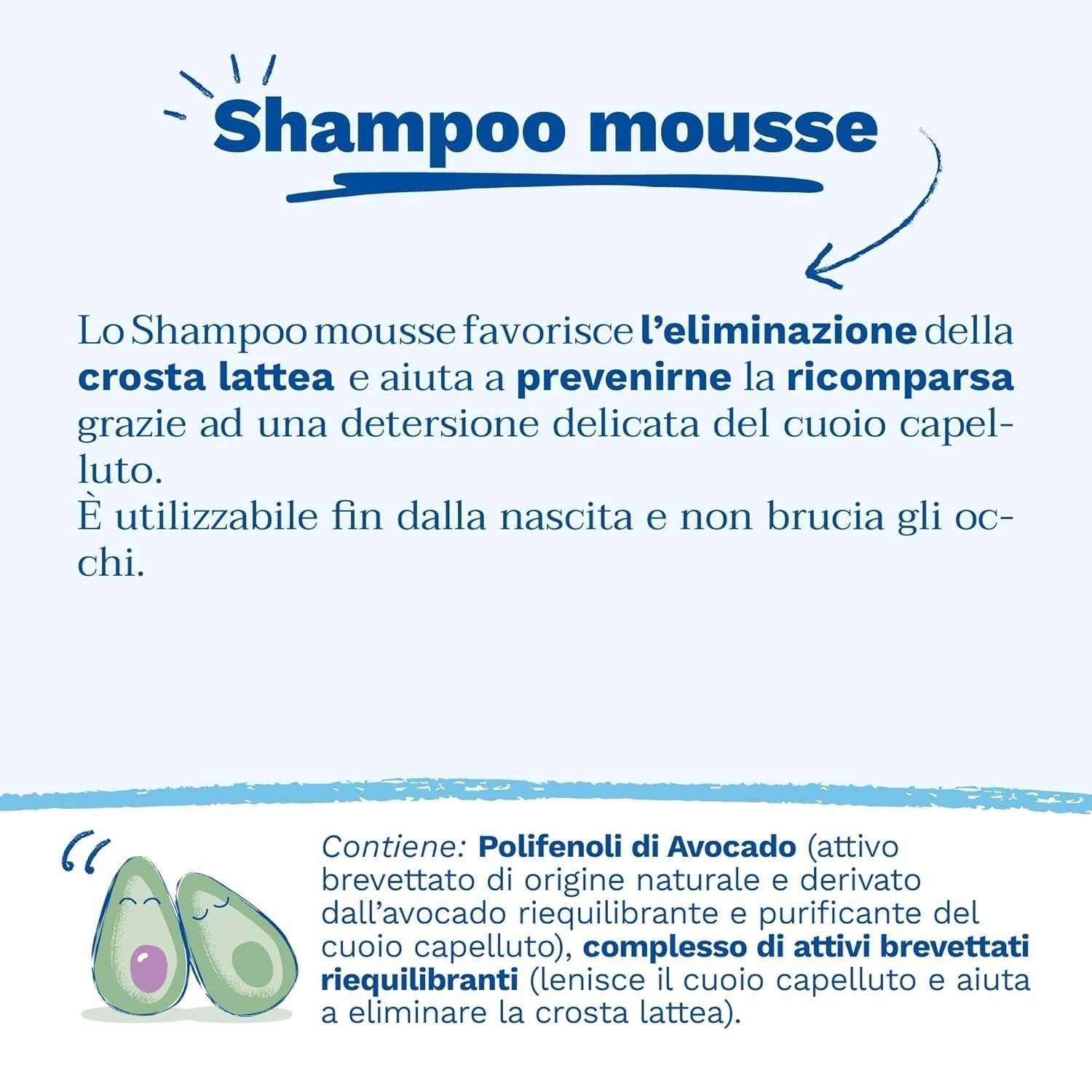 Șampon mousse pentru cruste de lapte, păr, bebeluși, copii, întreaga familie - Ajută la îndepărtarea crustă de lapte, curățare delicată, fără usturime (150ml) Copii - Baie si Skincare Naty Shop