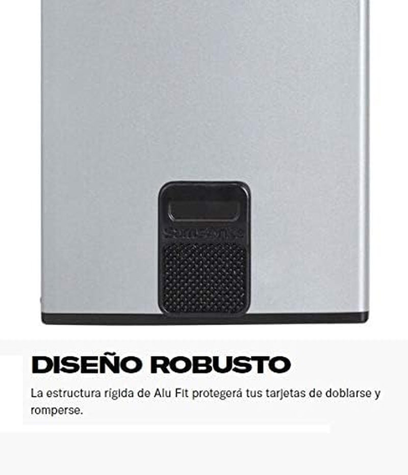 Samsonite Alu Fit SLG - Geantă pentru carduri, 10,2 cm, albastru (True Blue) Portofel Barbati Naty Shop